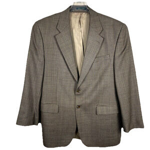 Lauren Ralph Lauren Blazer Sport Coat Jacket Men’s 42R Brown Wool Houndstooth